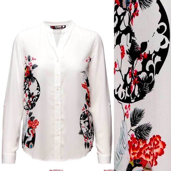 Desigual Cam Eva button up blouse top S - Picture 3 of 8